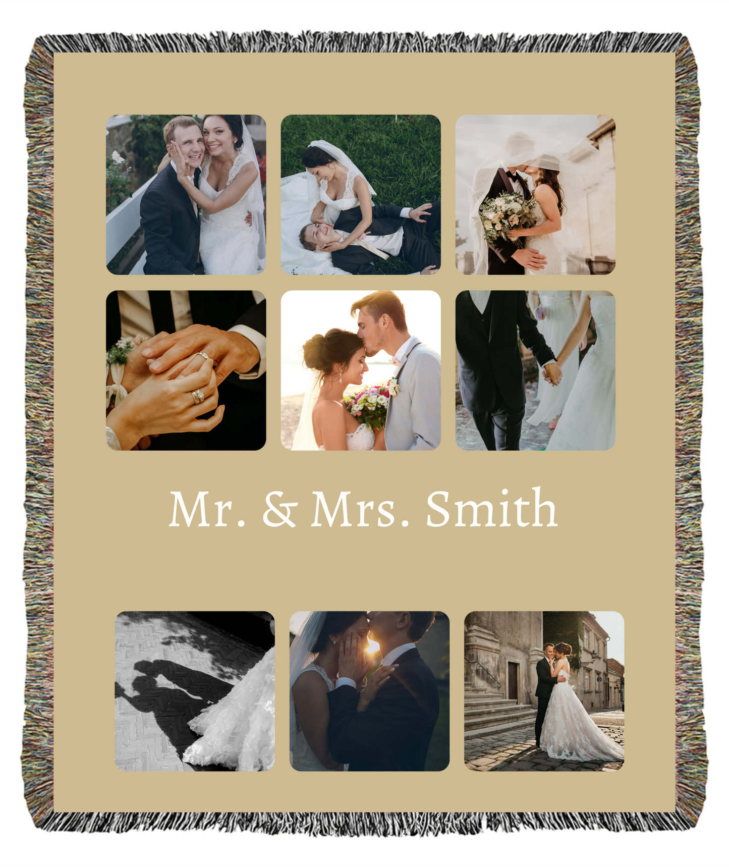 Personalized Picture & Middle Text| 9 Pictured Blanket