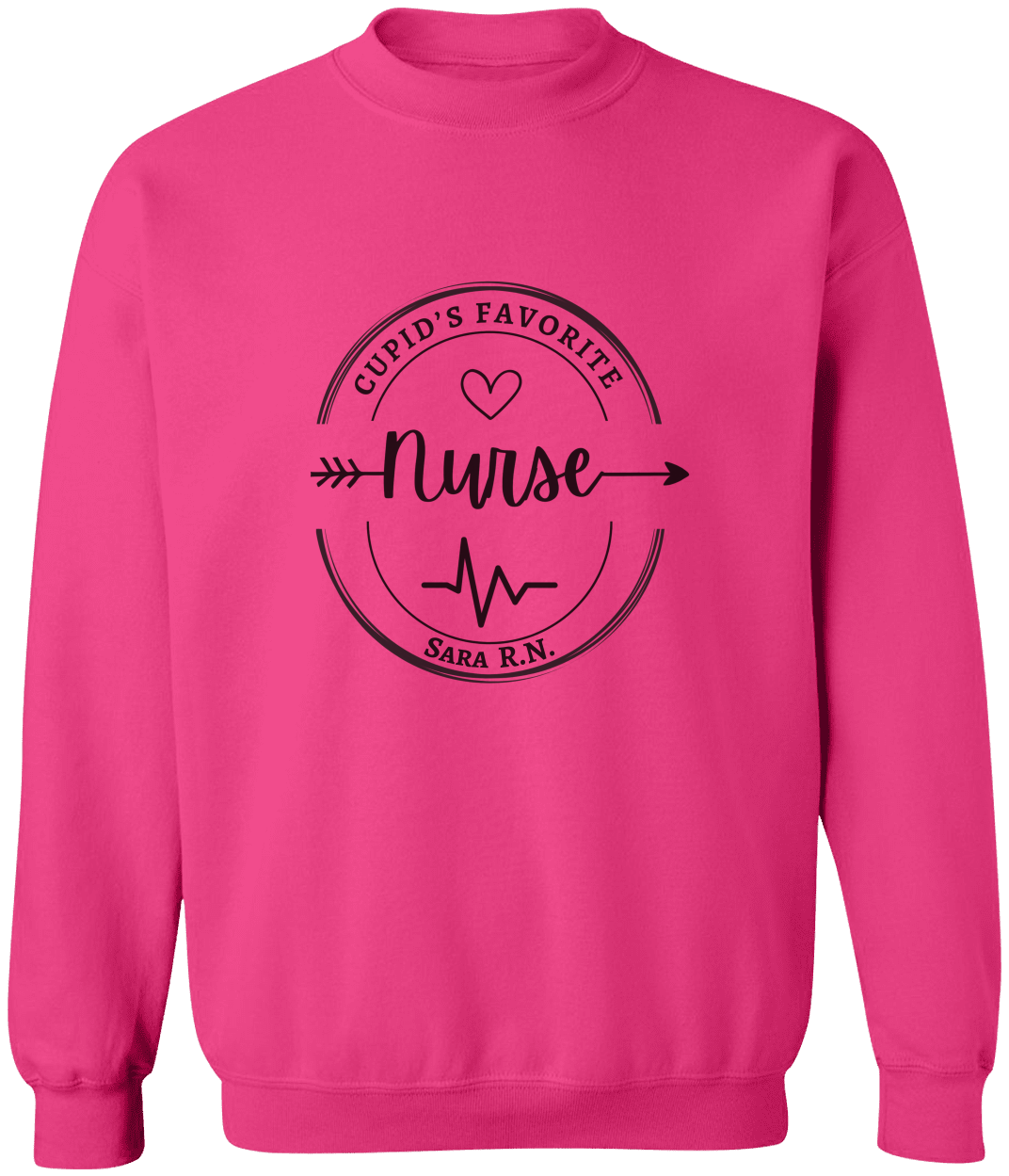 Cupid's Favorite Nurse| Personalized Name & Title Sweatshirt