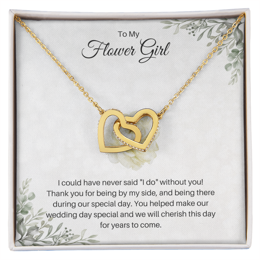 Flower Girl| Thank You For Being By My Side (Interlocking Hearts Necklace)