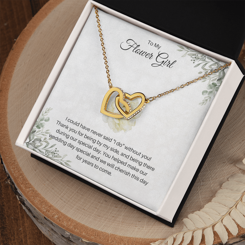Flower Girl| Thank You For Being By My Side (Interlocking Hearts Necklace)
