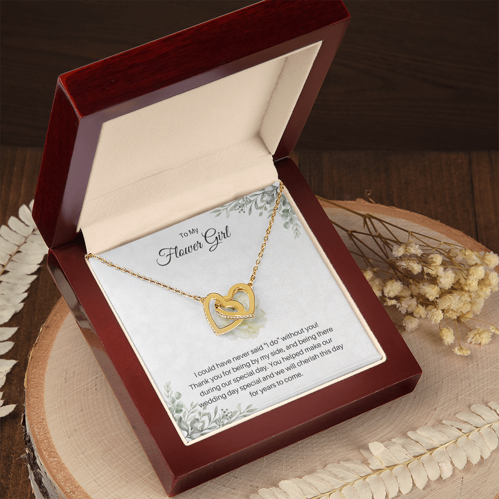 Flower Girl| Thank You For Being By My Side (Interlocking Hearts Necklace)