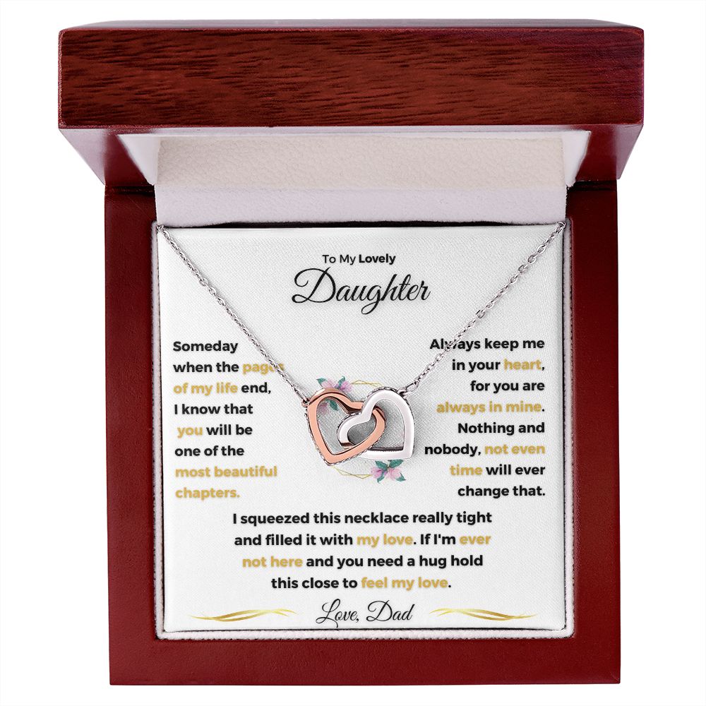 To My Lovely Daughter| My Most Beautiful Chapter (Interlocking Hearts Necklace)