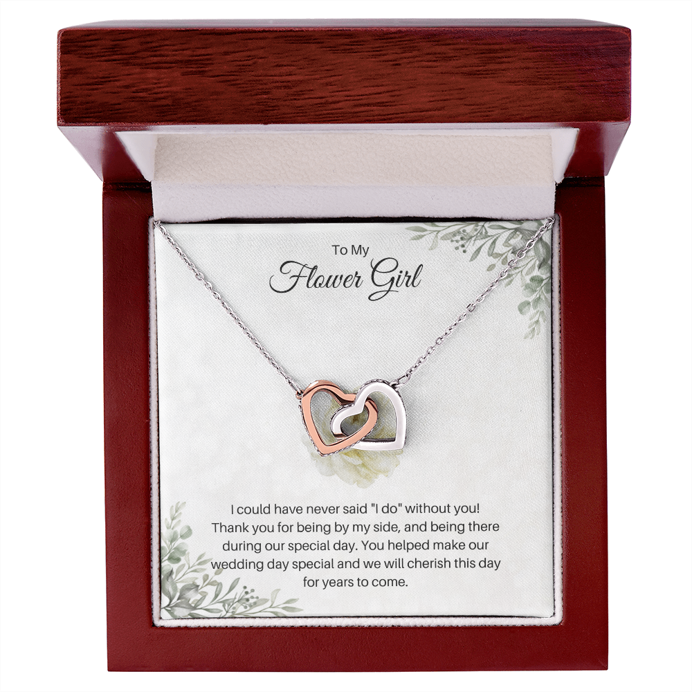 Flower Girl| Thank You For Being By My Side (Interlocking Hearts Necklace)