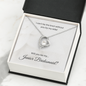 Junior Bridesmaid| I Can't Tie The Knot Without You (Forever Love Necklace)