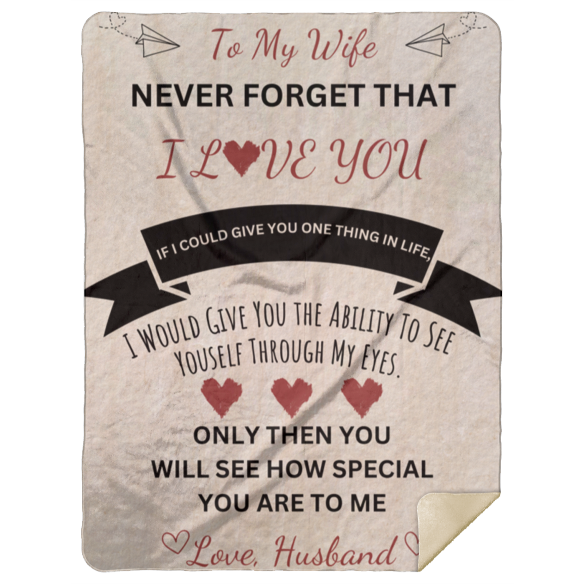 To My Wife| Never Forget I Love You Blanket