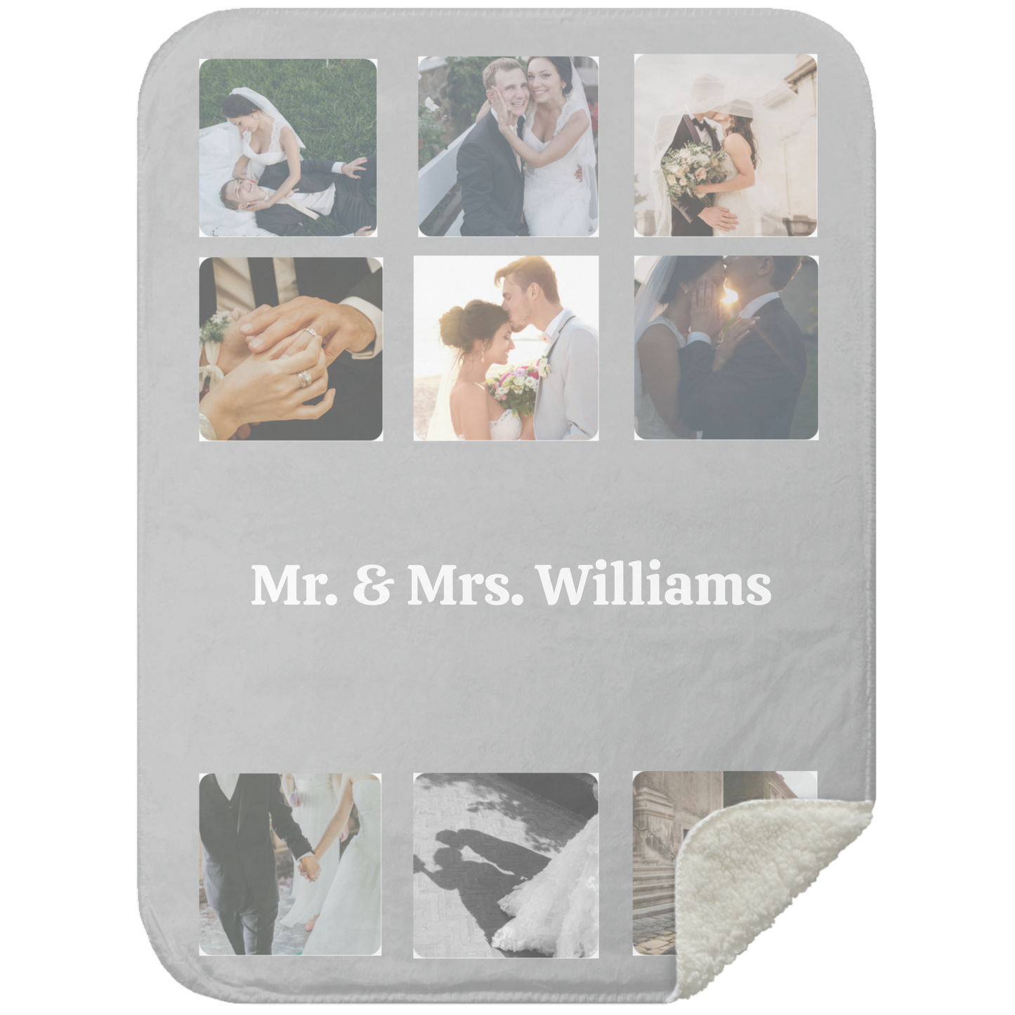 Personalized Picture & Middle Text| 9 Pictured Blanket