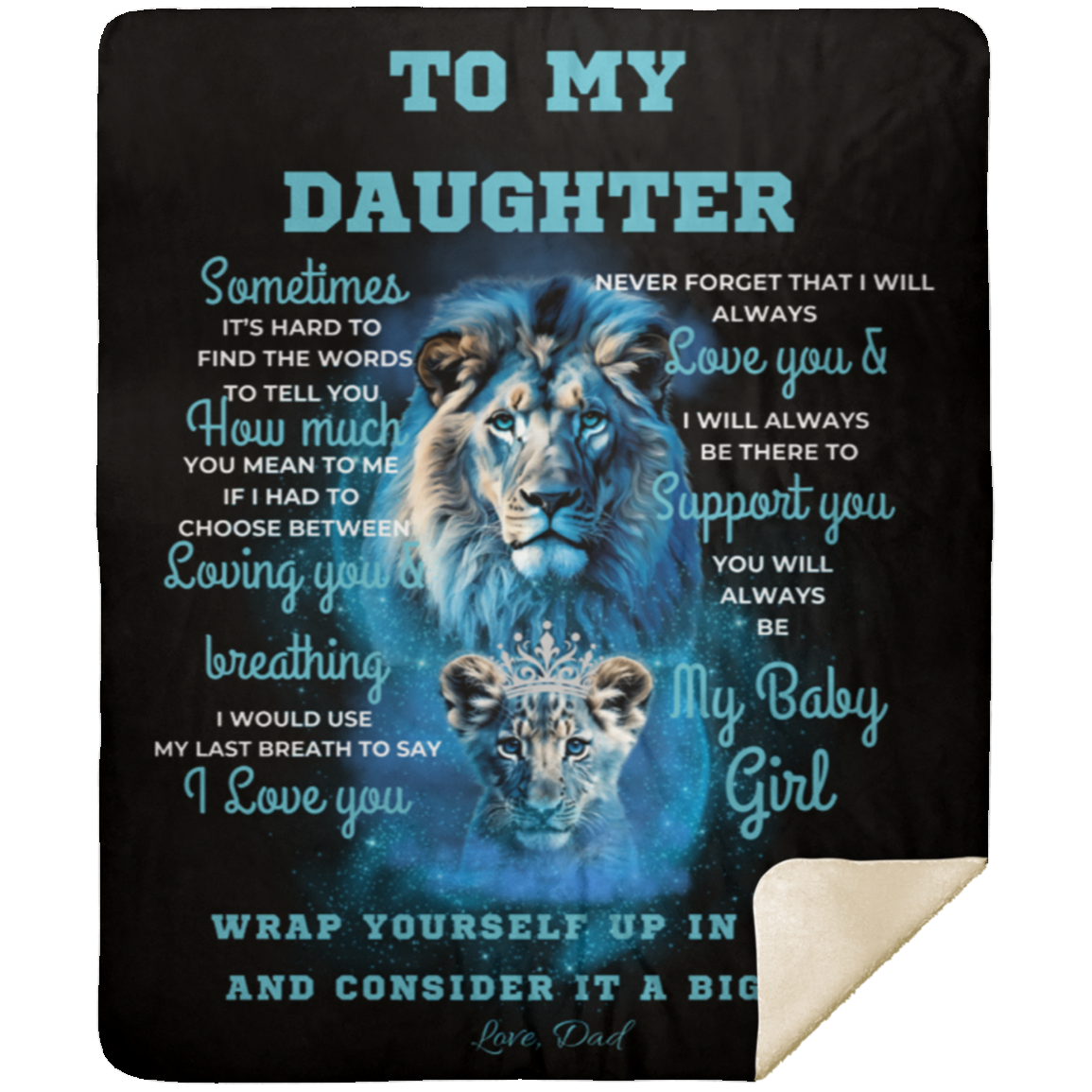 To My Daughter From Dad Blanket