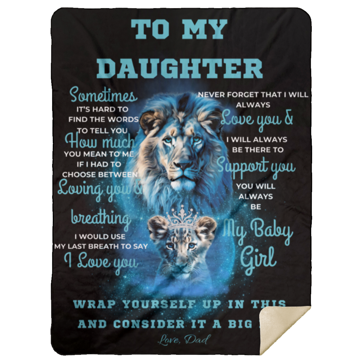 To My Daughter From Dad Blanket