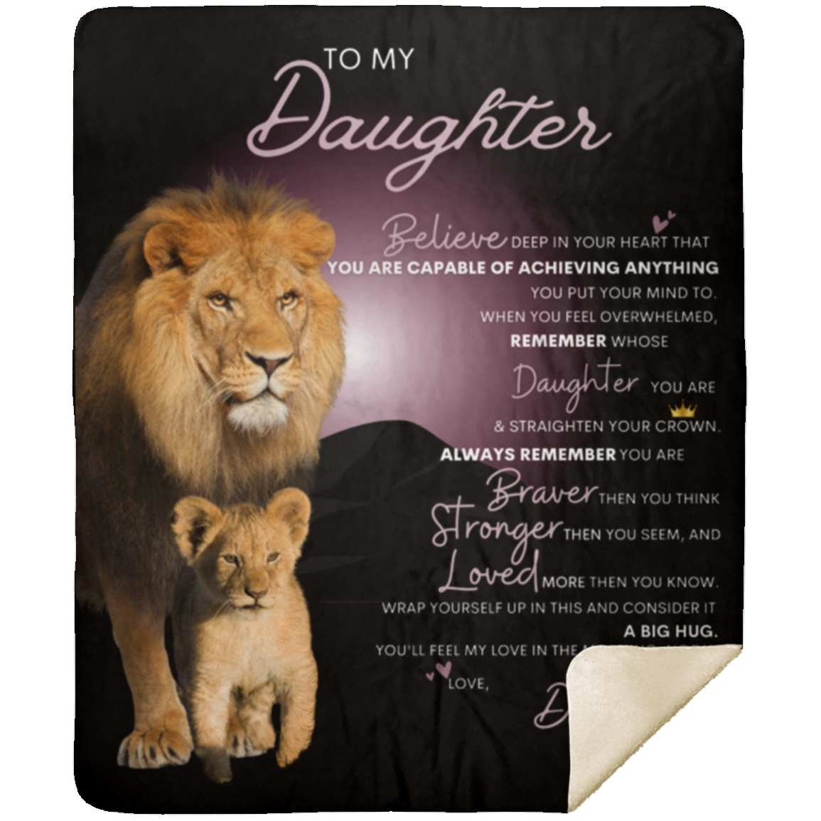 To My Daughter From Dad Blanket