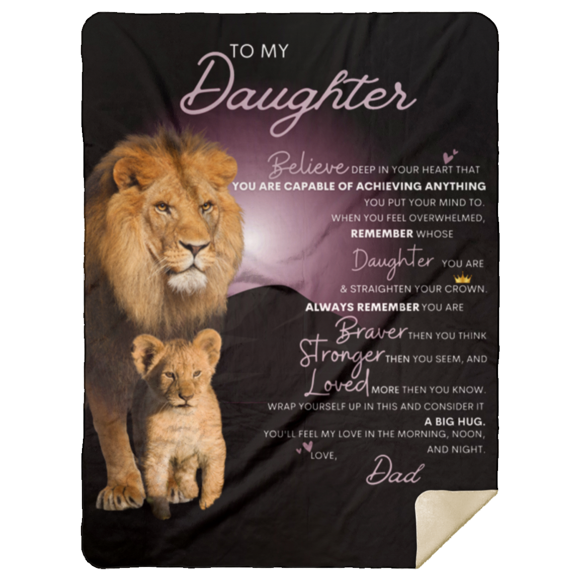 To My Daughter From Dad Blanket