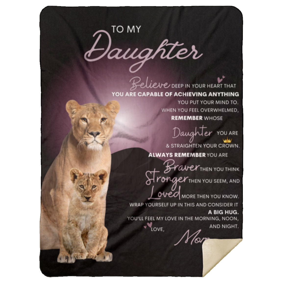 To My Daughter From Mom Blanket