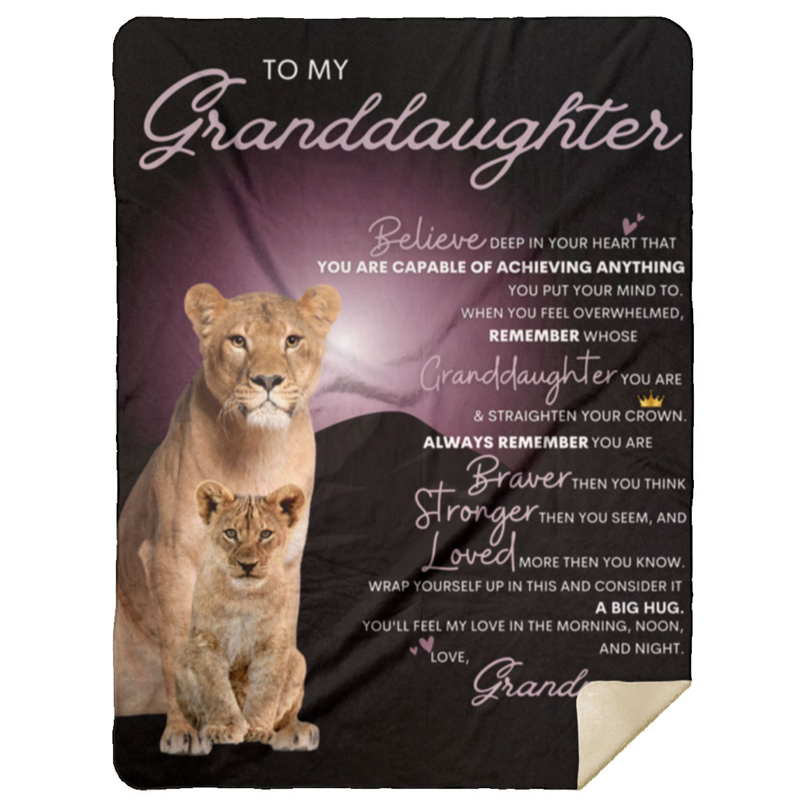 To My Granddaughter From Grandma Blanket