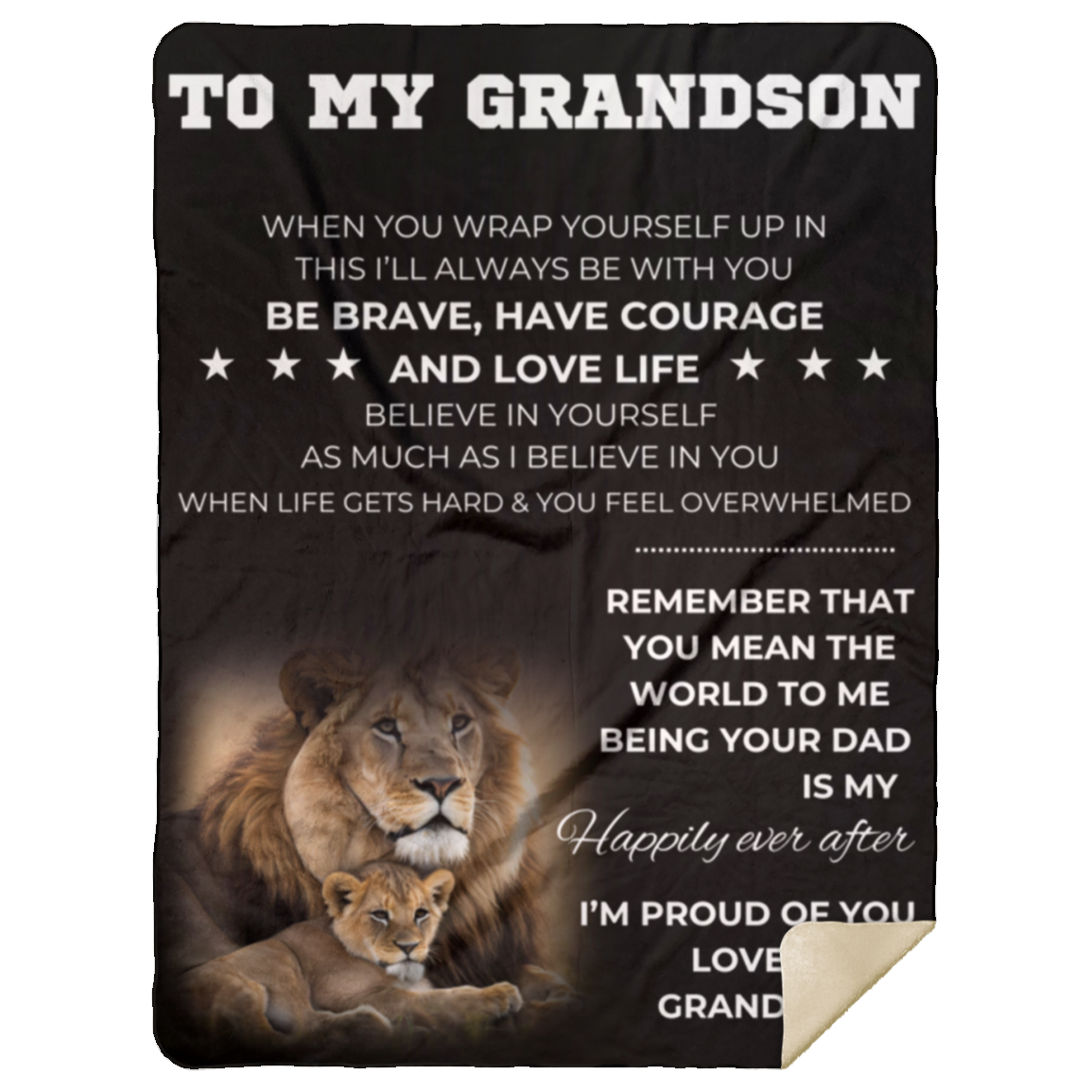 To My Grandson From Grandpa Blanket