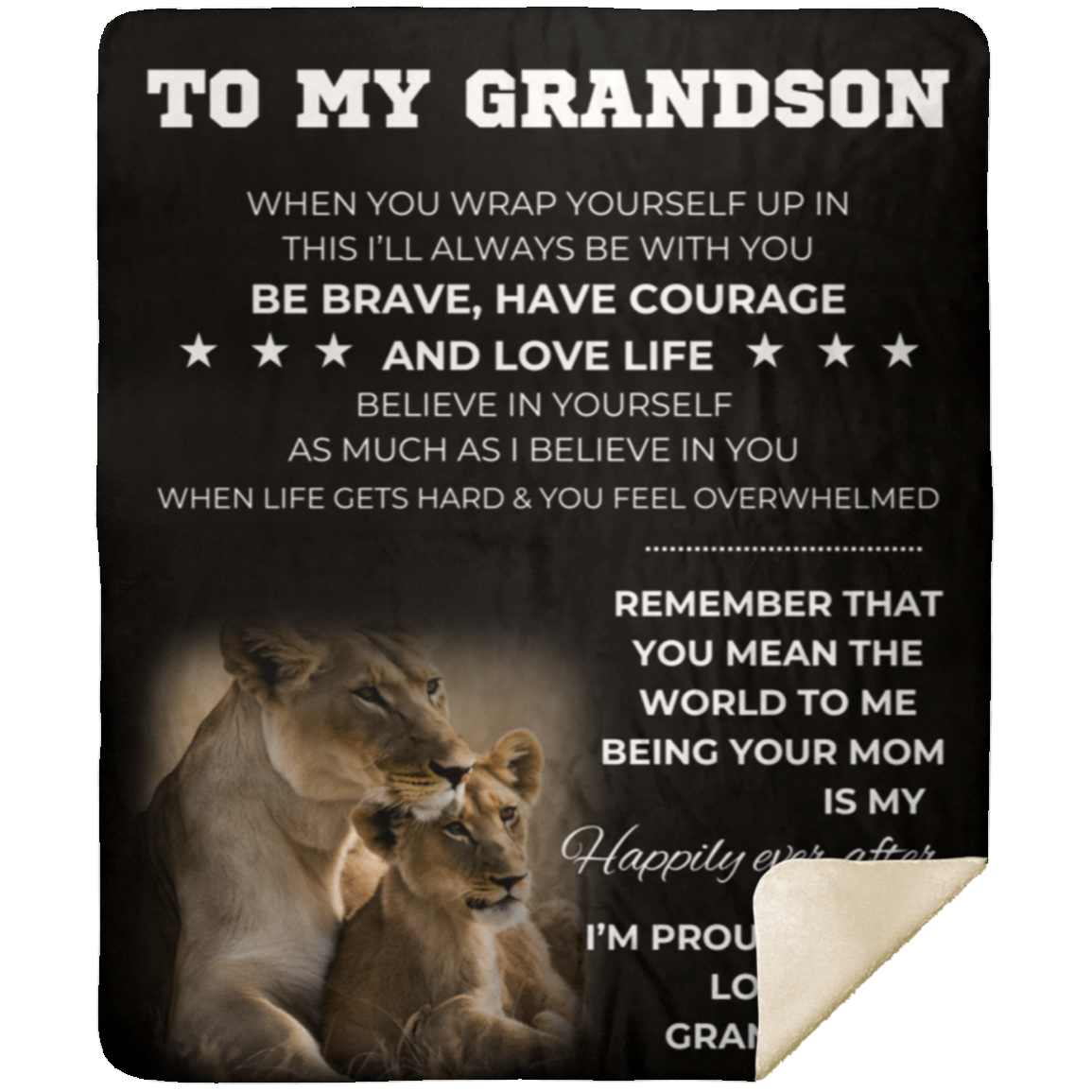 To My Grandson From Grandma Blanket