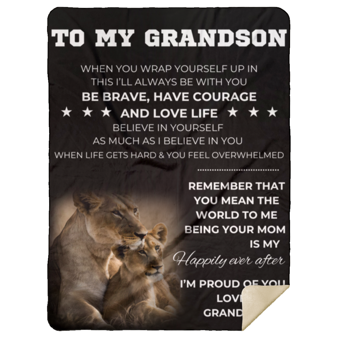 To My Grandson From Grandma Blanket