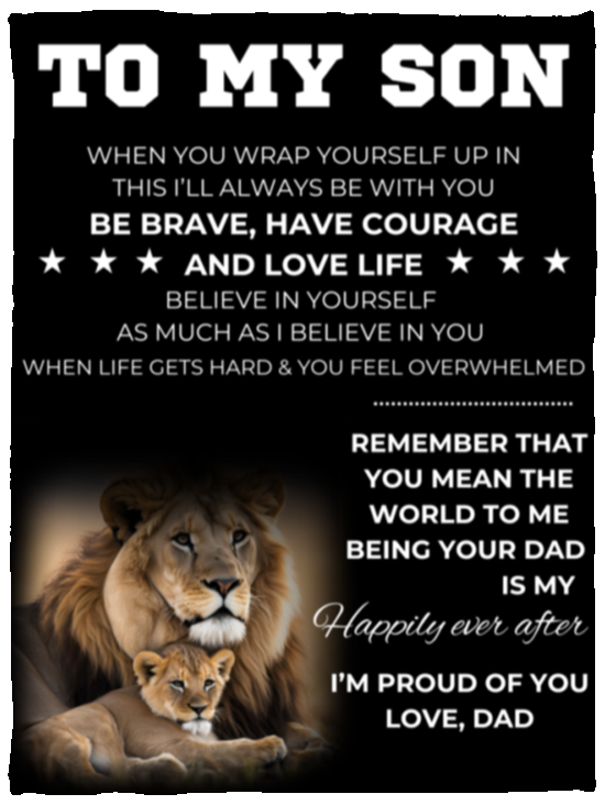 To My Son From Dad Blanket