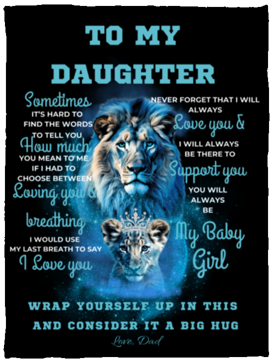 To My Daughter From Dad Blanket