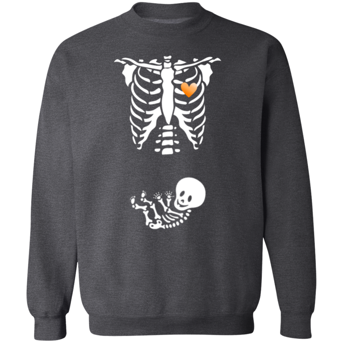 Skeleton Maternity Halloween Pullover Sweatshirt