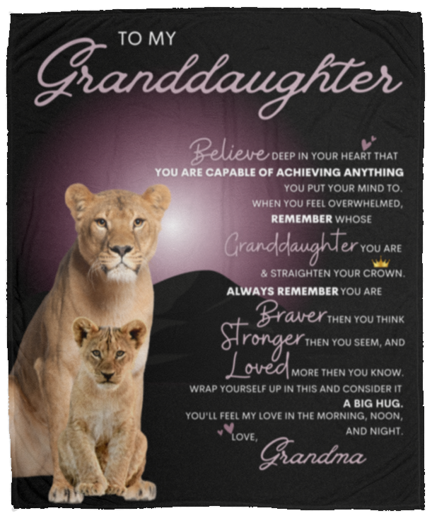 To My Granddaughter From Grandma Blanket