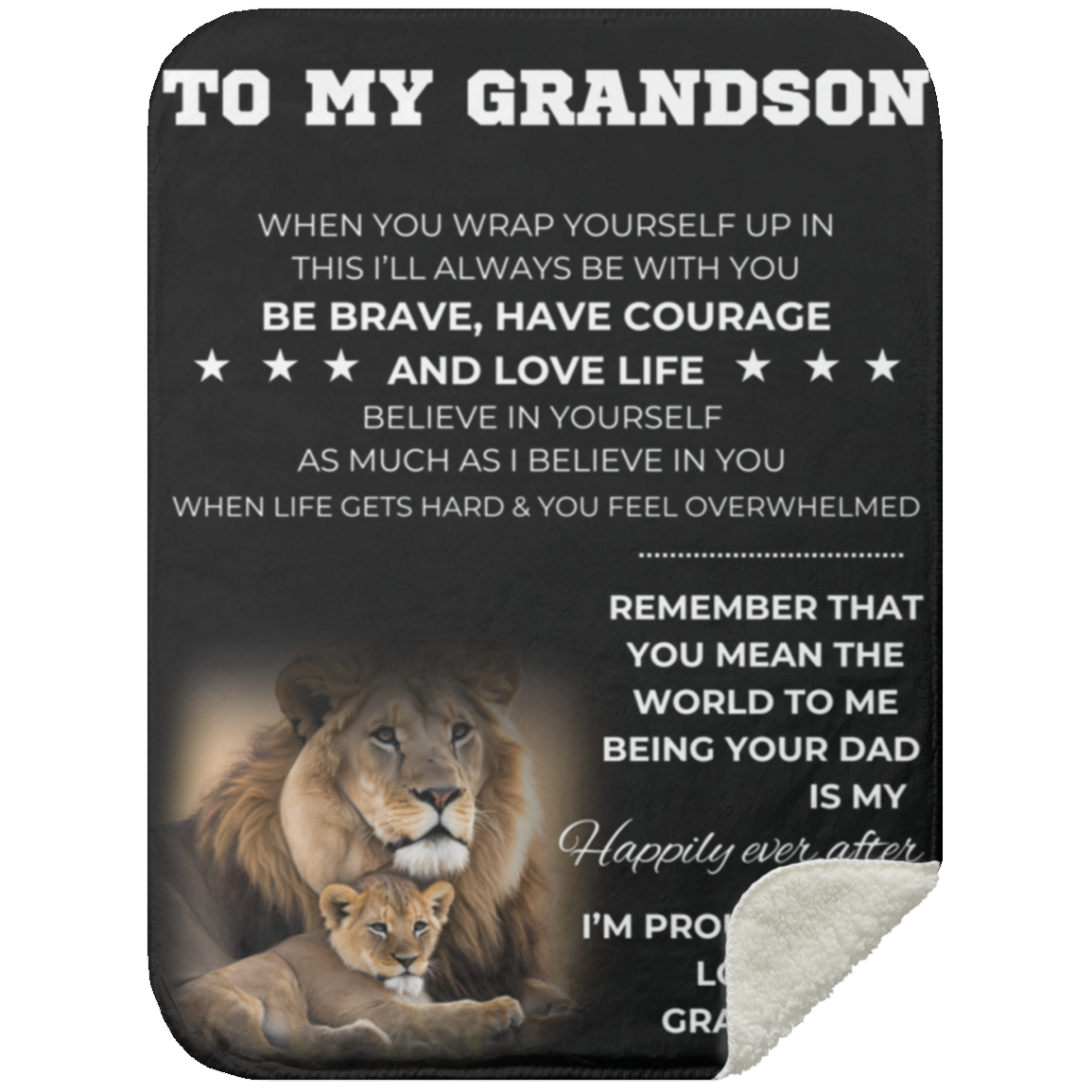 To My Grandson From Grandpa Blanket