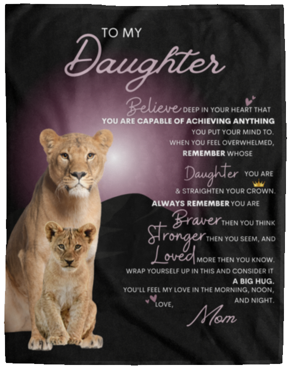 To My Daughter From Mom Blanket