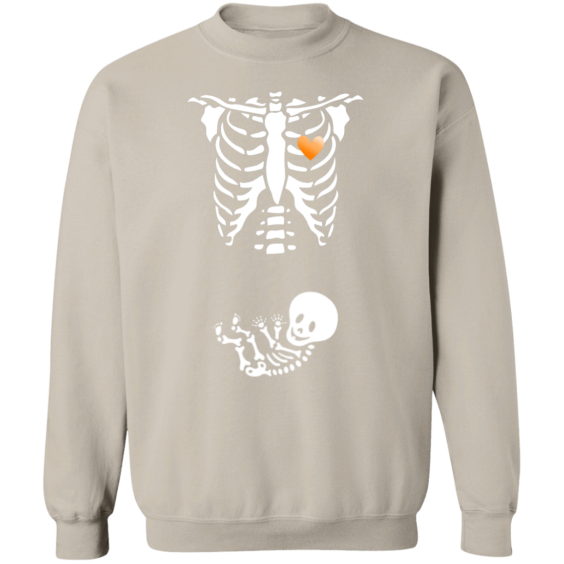 Skeleton Maternity Halloween Pullover Sweatshirt