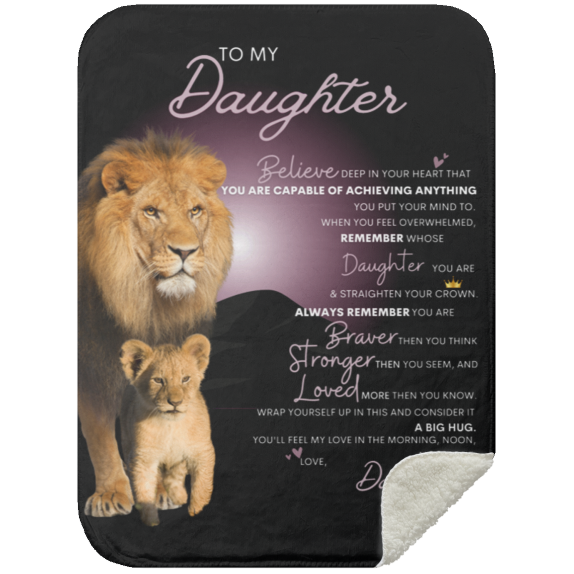 To My Daughter From Dad Blanket