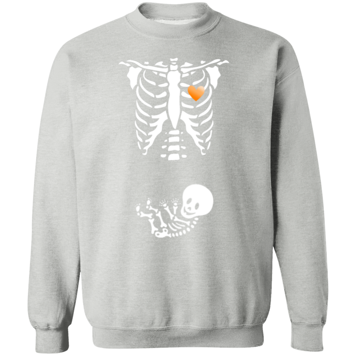 Skeleton Maternity Halloween Pullover Sweatshirt