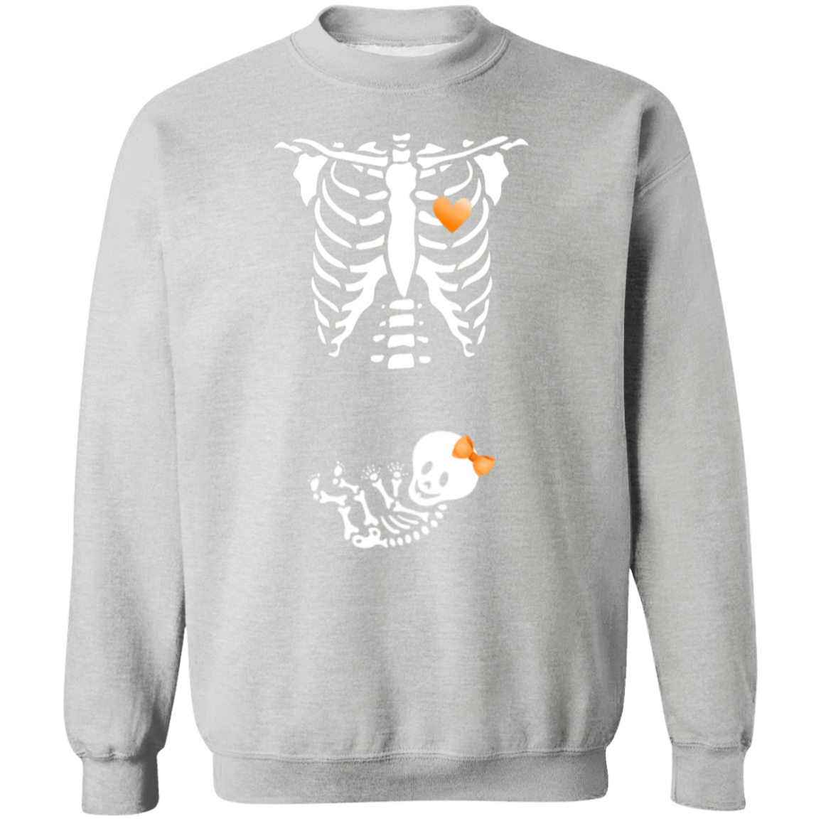 Skeleton Maternity Halloween Pullover Sweatshirt