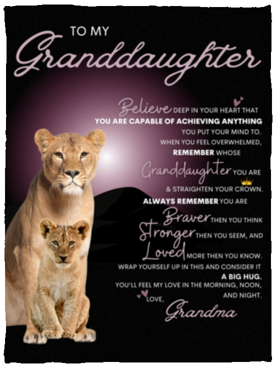 To My Granddaughter From Grandma Blanket