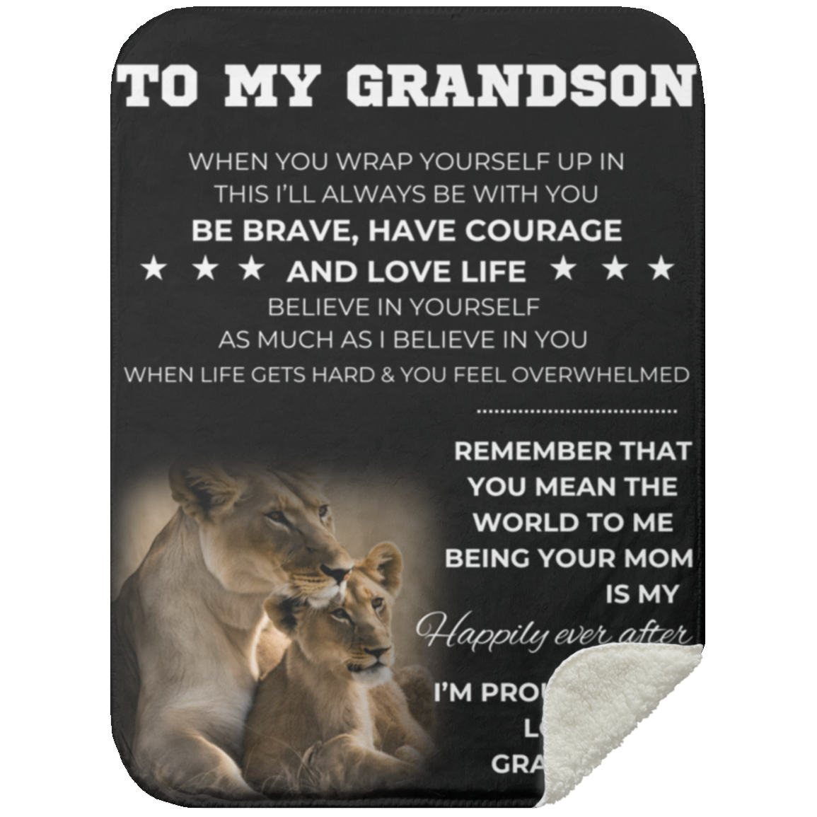 To My Grandson From Grandma Blanket