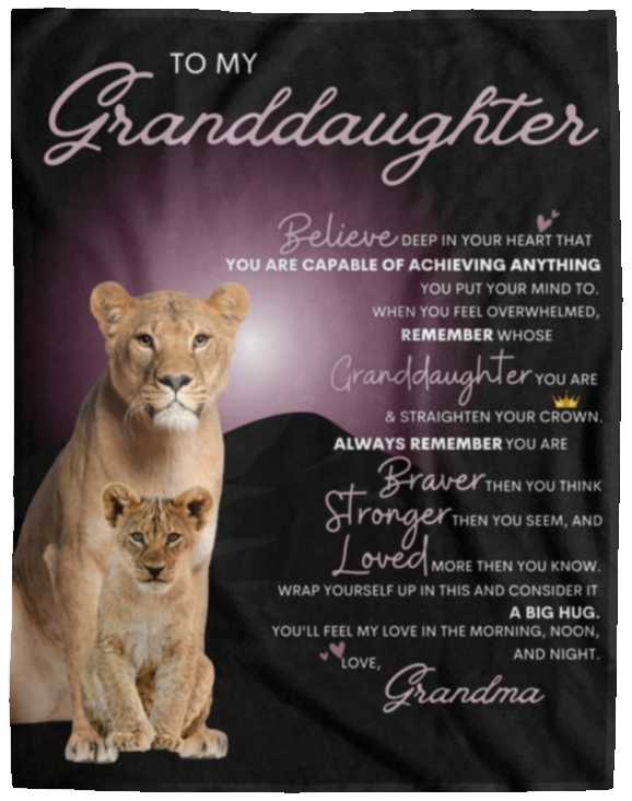 To My Granddaughter From Grandma Blanket