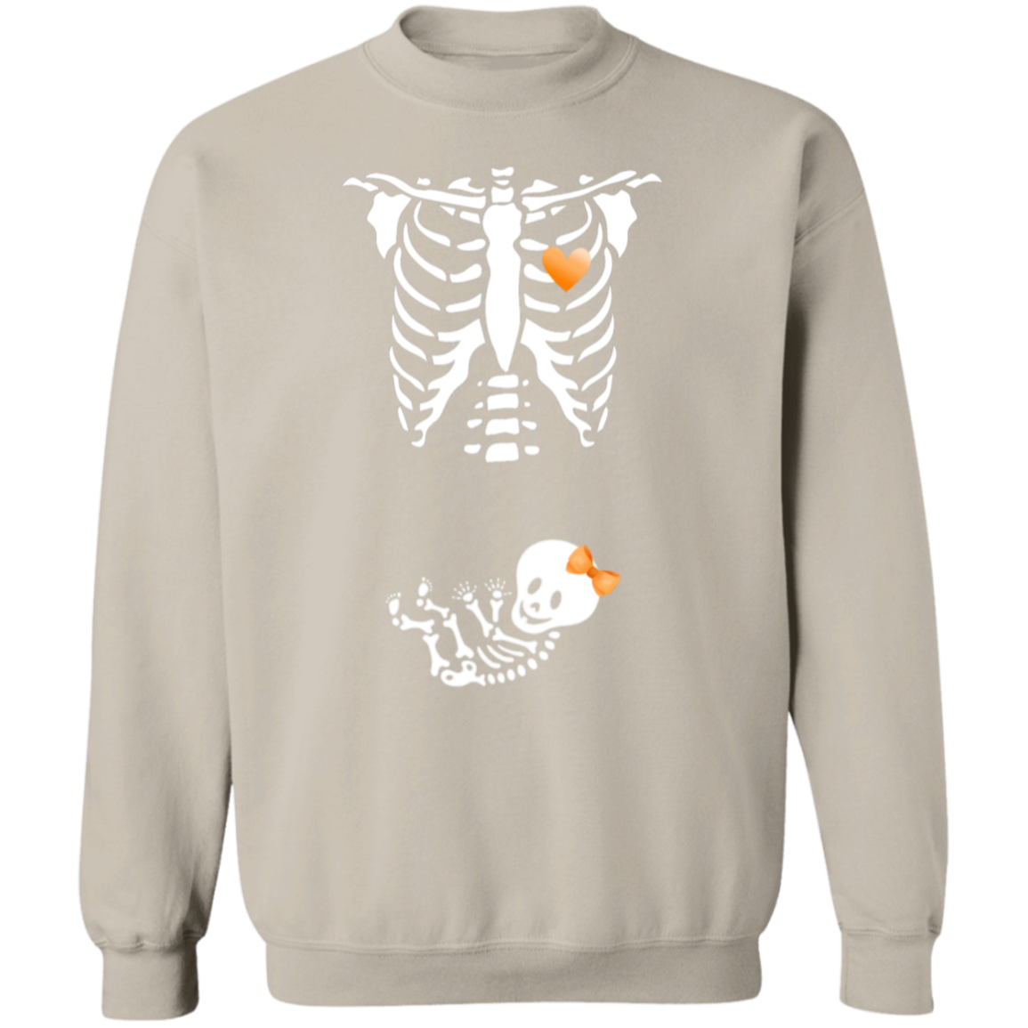 Skeleton Maternity Halloween Pullover Sweatshirt