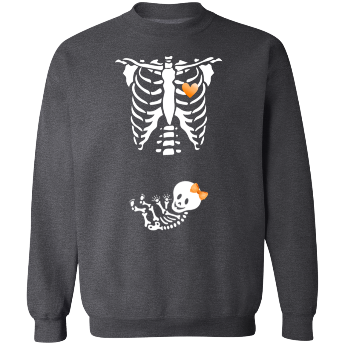 Skeleton Maternity Halloween Pullover Sweatshirt