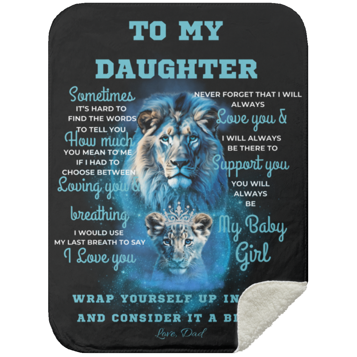 To My Daughter From Dad Blanket