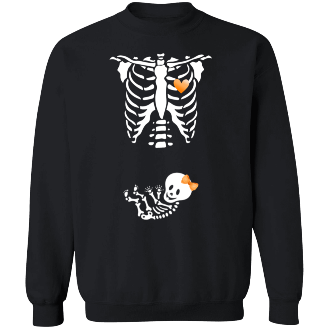 Skeleton Maternity Halloween Pullover Sweatshirt