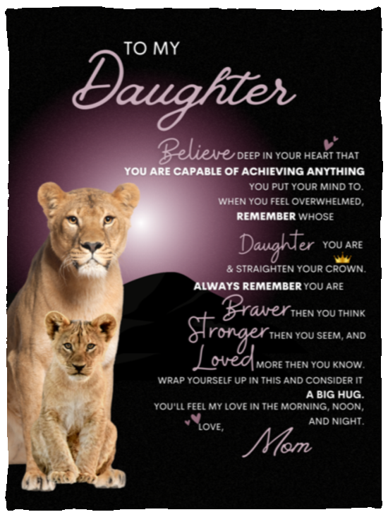 To My Daughter From Mom Blanket