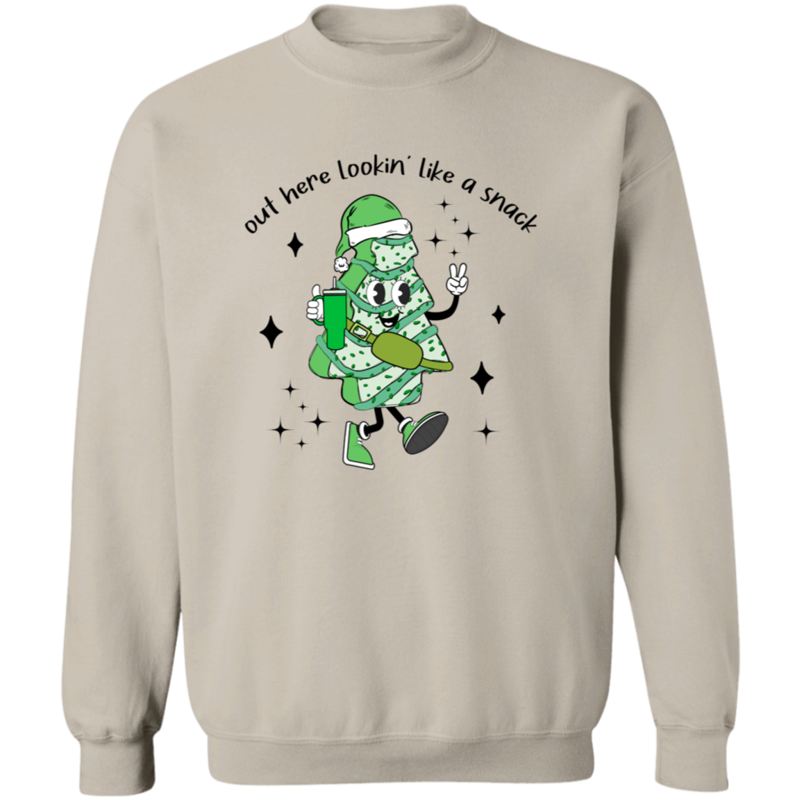 Out Here Lookin' Like A Snack Christmas Cake-Sweatshirt