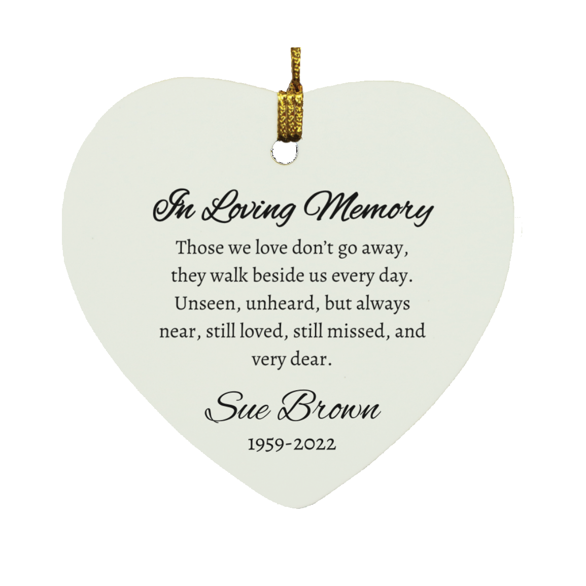 In Loving Memory Personalized Heart Ornament