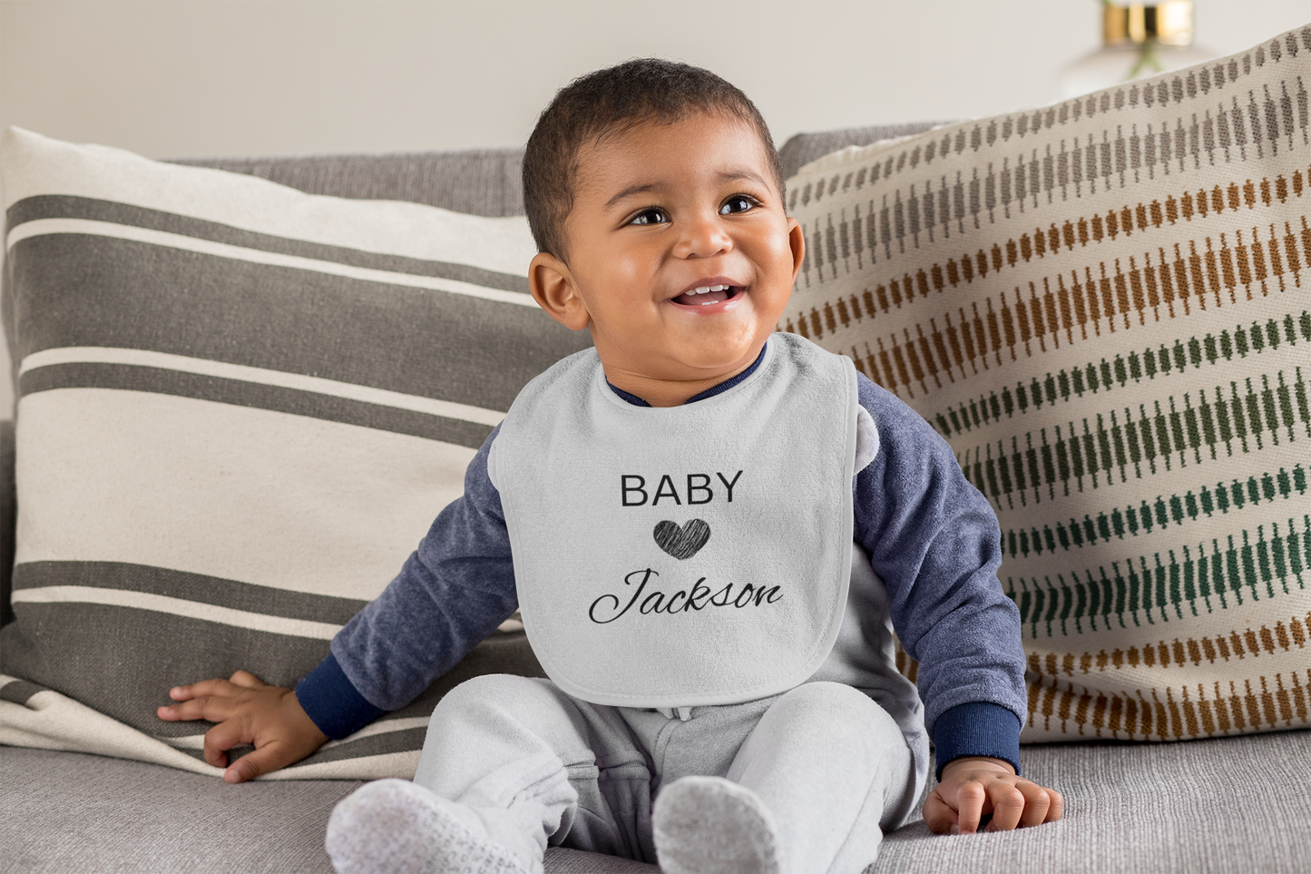 Personalized Heart Baby Name| Bib & Onesie