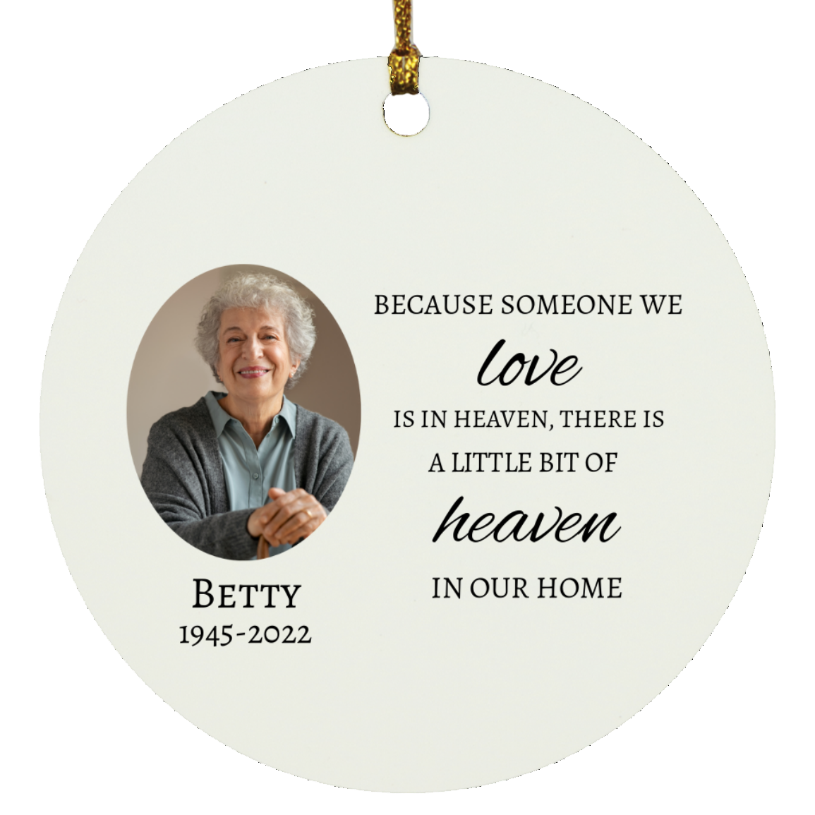 Someone We Love Lives In Heaven Circle Ornament