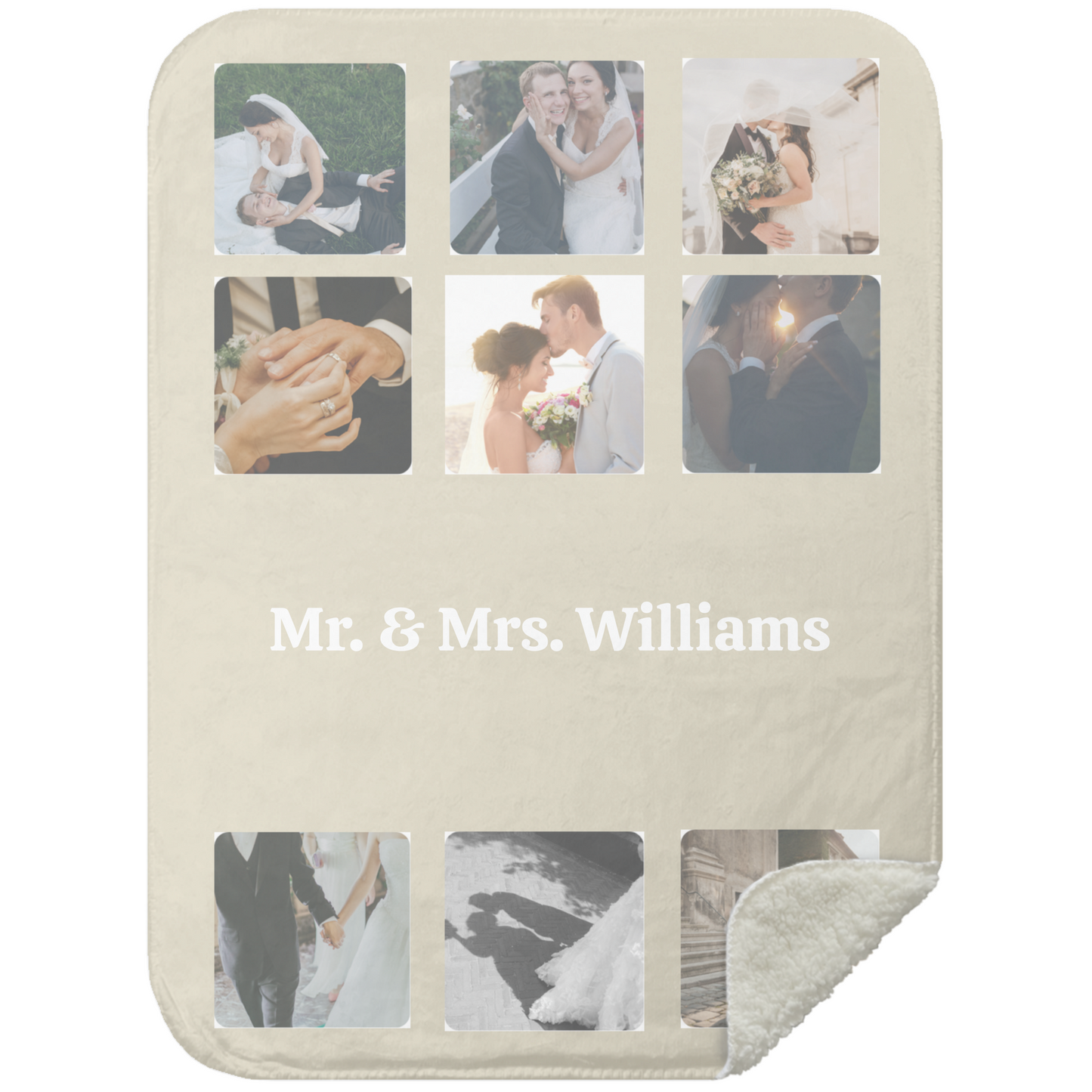 Personalized Picture & Middle Text| 9 Pictured Blanket