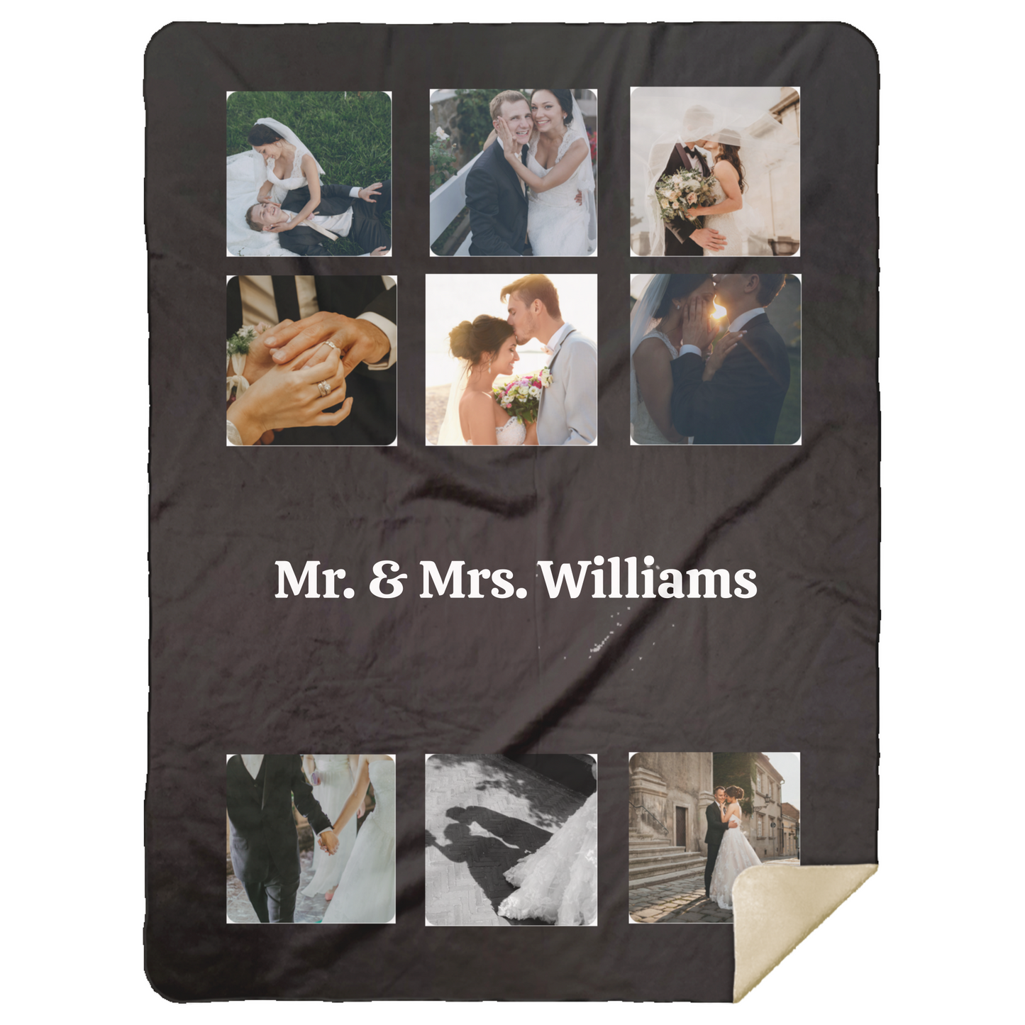 Personalized Picture & Middle Text| 9 Pictured Blanket