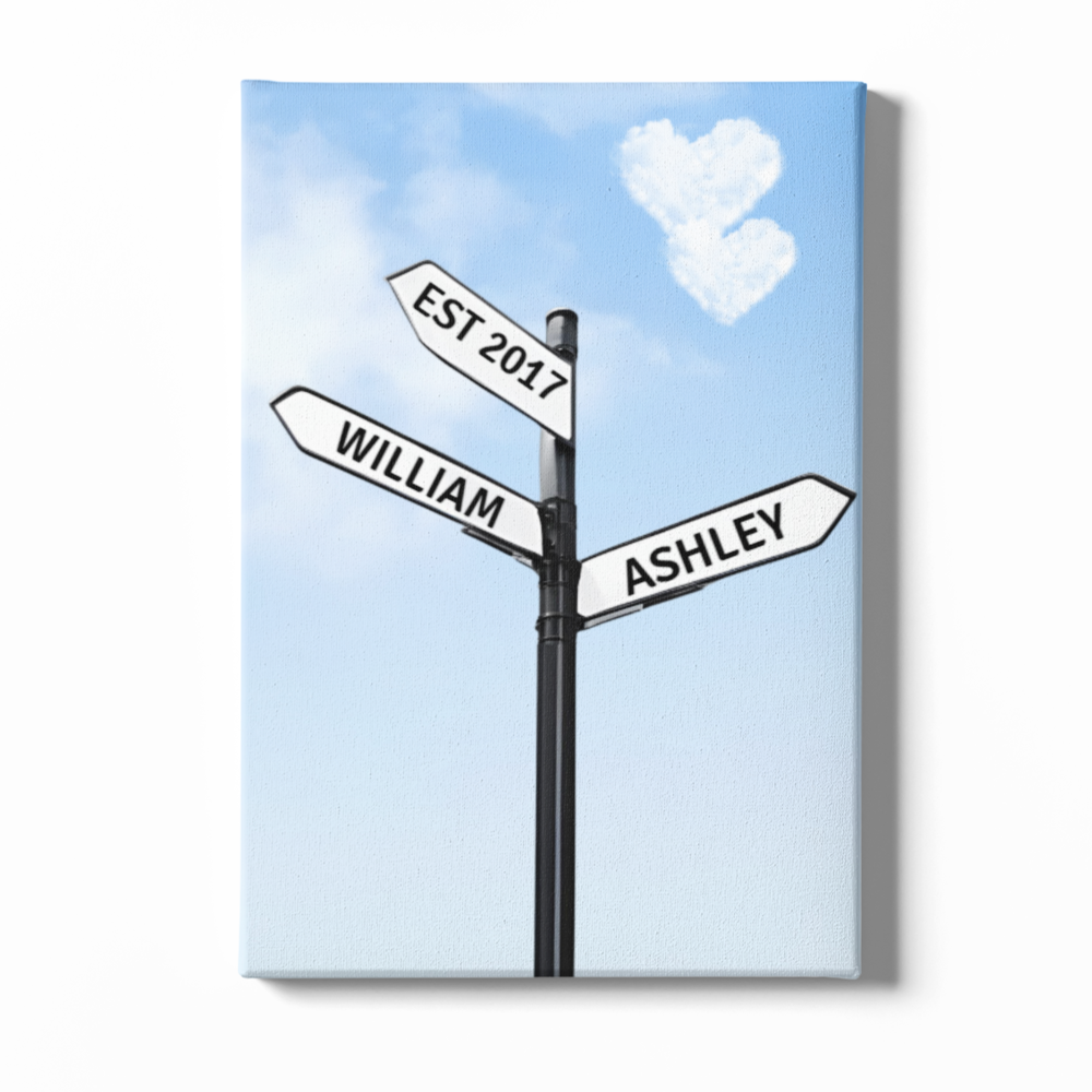Personalized Name & Year Traffic Sign Canvas