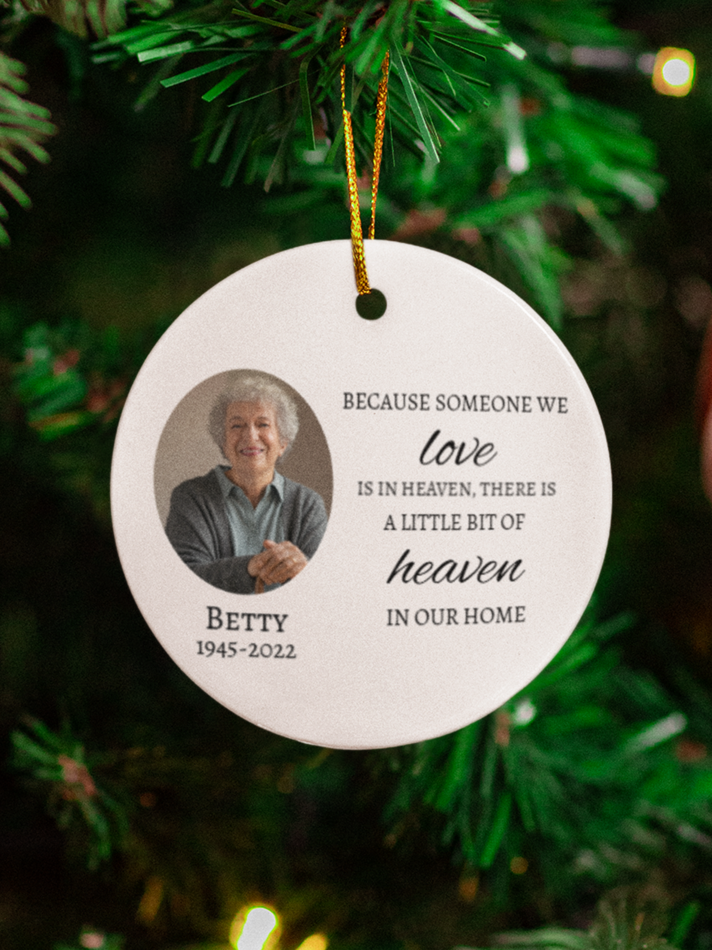 Someone We Love Lives In Heaven Circle Ornament