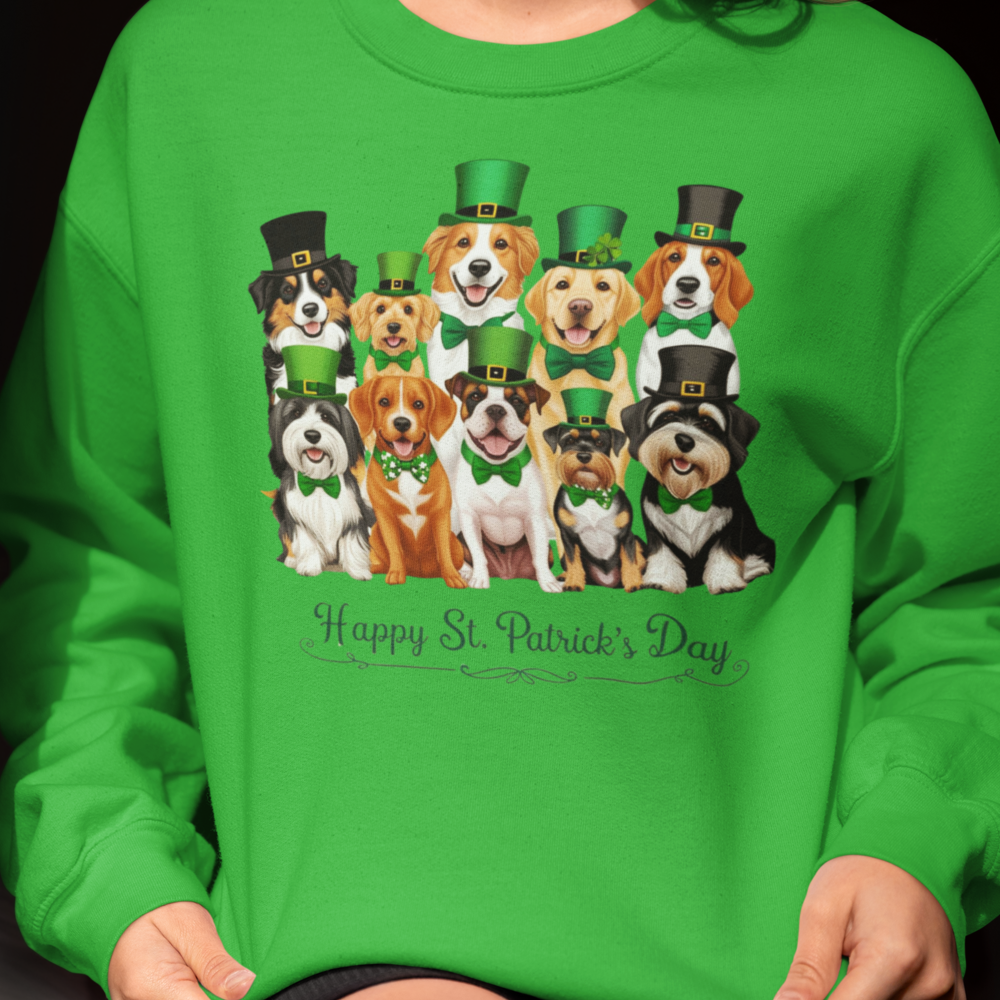 Festive Dogs St Patrick's Day T-Shirt/Sweatshirt