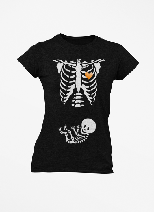 Skeleton Maternity Halloween Short Sleeve T-Shirt