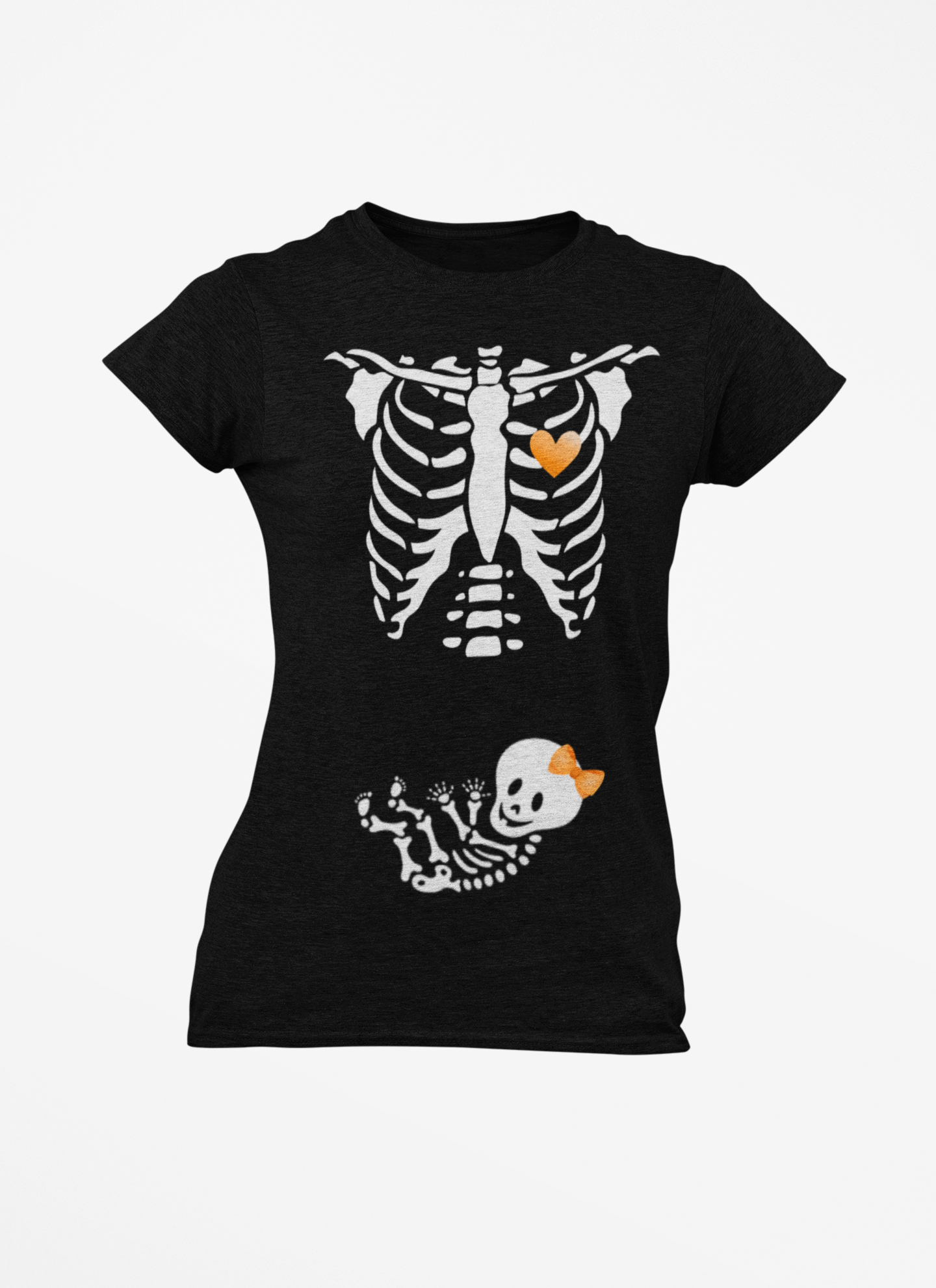 Skeleton Maternity Halloween Short Sleeve T-Shirt