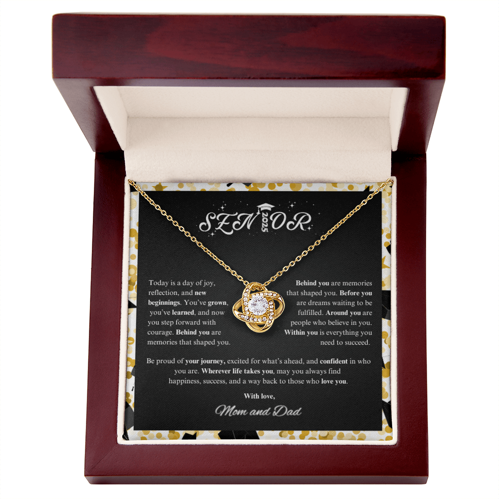 Personalized Graduation Gift(Be Proud Of Your Journey) -Love Knot Necklace
