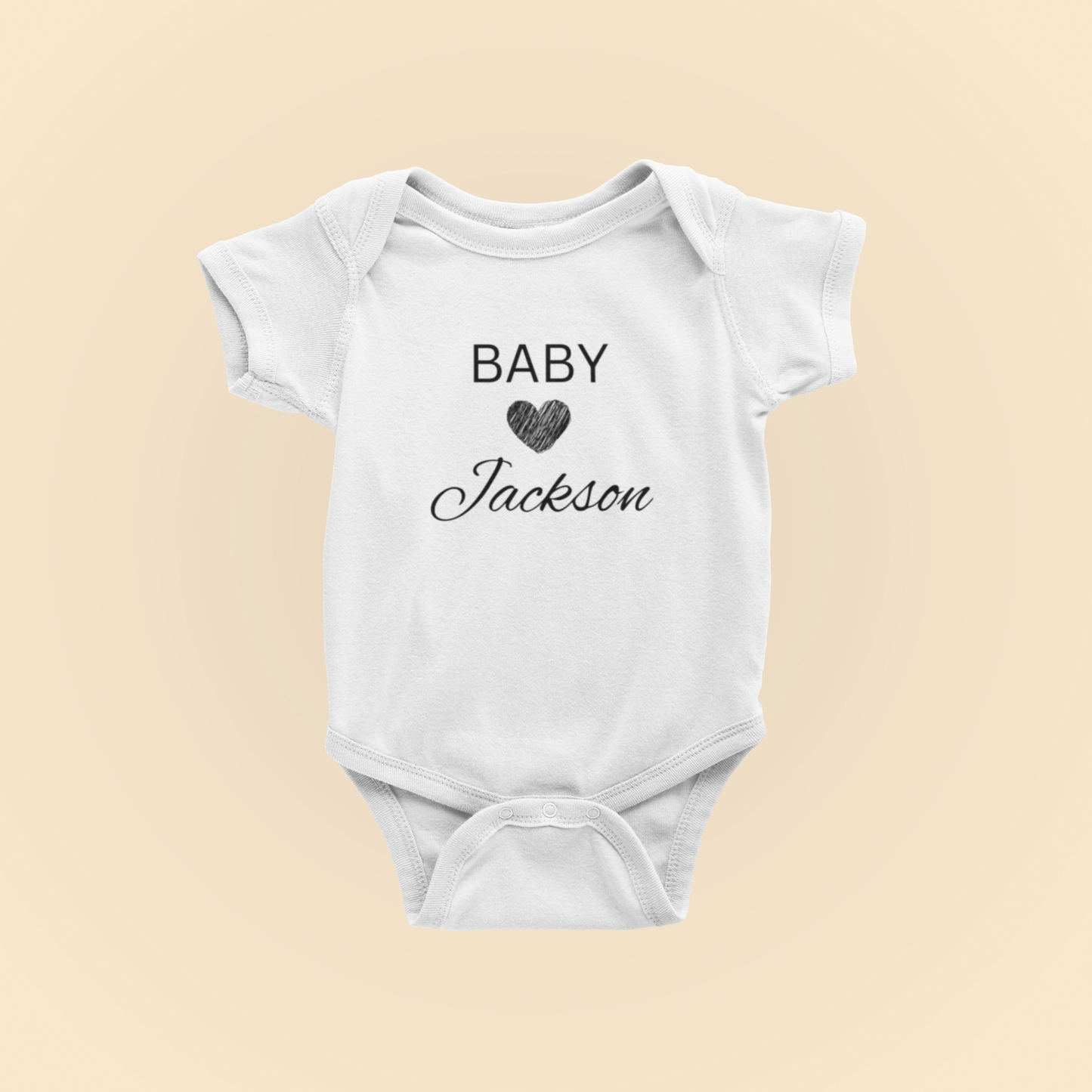 Personalized Heart Baby Name| Bib & Onesie